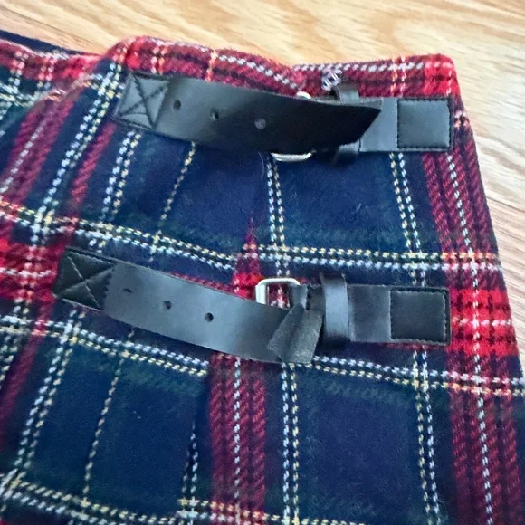Plaid Wool Mini Skirt - size 10 - Picture 2 of 5